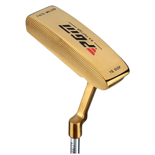 PGM Golf Club Putter - Herren Linkshänder Putter - 950 Stahlschaft mit Edelstahl Putterkopf - Easy Flop Shots (Gold)