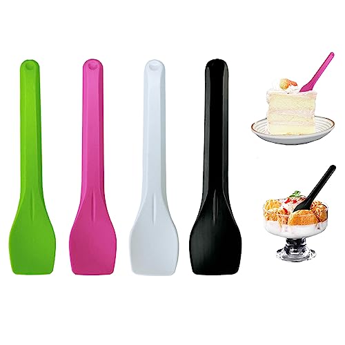 Addein 100 Stück Eislöffel, Biologisch Abbaubar Dessertlöffel, Wiederverwendbares Löffel Set, Kleine Löffel für Eis, Kuchen, Gelee, Joghurt