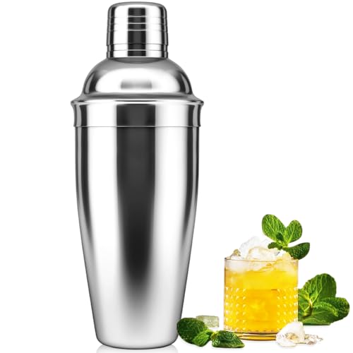 Cocktail Shakers, 25oz 750ML Martini Shaker Getränke Shaker mit eingebautem Sieb für Barkeeper, Edelstahl-Bar-Shaker für Familien, Bars Weihnachten Party, Margarita-Mixer für Mixgetränke