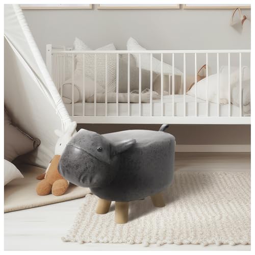 HTI living Hocker für Kinder Tiermotiv Nilpferd Sitzhocker Reittier
