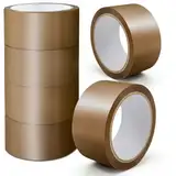 K-MART Packband, Industrielles braunes Verpackungsbänder, 6 Rollen, Geräuscharm – 48 mm x 66 m, Sicheres braunes Klebeband für Umzugskartons, Starkes Packband für den Umzug (6 Rollen)