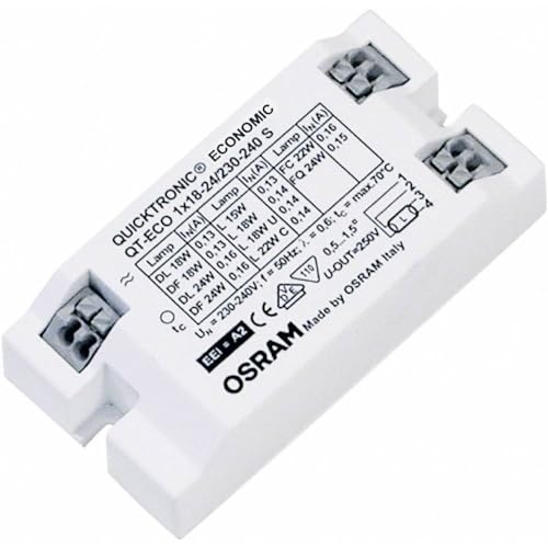 Osram Vorschaltgerät QT-ECO 1x 15, 18, 22, 24 Watt Lampe 230-240 Volt S-Bauform