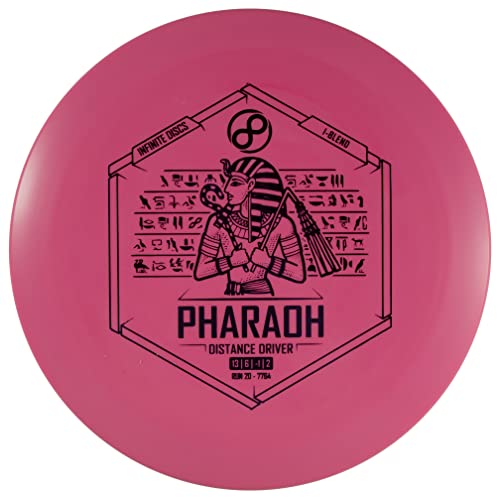 Infinite Discs Pharaoh | Maximum Distance Disc Golf Driver | I-Blend Grip (Pink, 175 Gramm)