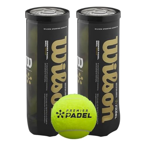Wilson Unisex-Adult Premier Padel Paddel Bälle, Gelb, 2 x 3er-Pack