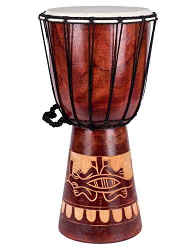 40cm Djembe Trommel Bongo Gecko Holz Holzdjembe Buschtrommel