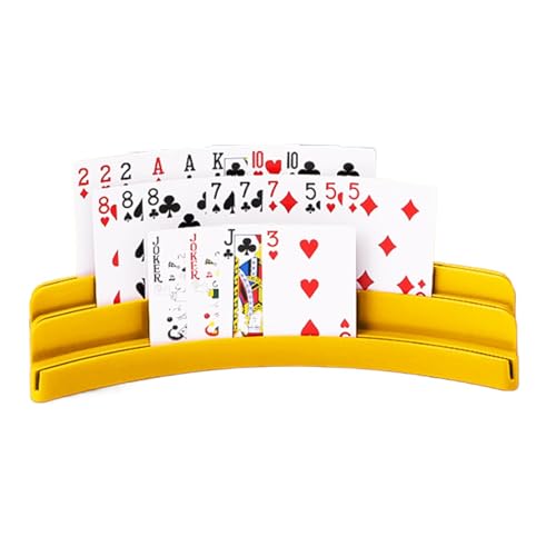 Generisch Dreischichtige Kartenhalter, tragbare Handfree-Kartenhalter für Kinder und Erwachsene Kartenspielabende Canasta, Bridge, Pokerpartys