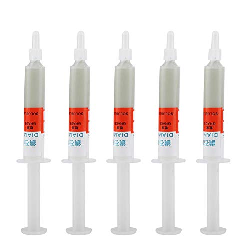 5-teilige Diamantschleifpaste, Diamantschleifpolierpaste Läppmasse Formpolierwerkzeugsatz W0.5-W40 320~10000(W1.0# 8000)