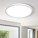 Deckenlampe LED Deckenleuchte Flach Rund - Natürliches Weiß 24W 5000K 1800LM IP44 Modern Led Panel Badezimmer Lampe Badlampe Decke Küchenlampe für Bad Flur Schlafzimmer Balkon Treppe Keller Ø 22 CM