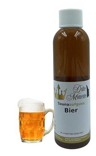 Dufte Momente | Saunaduft Konzentrat Bier 250ml | für Finnische Sauna, Banja, Sanarium, ... | vegan, ohne Tierversuche
