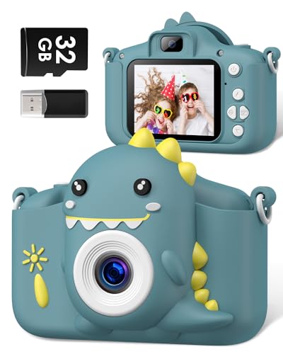 Kinderkamera, Gofunly Kinder Kamera 1080P 2,0-Zoll-Bildschirm Fotoapparat Kinder mit 32GB-Karte Selfie Digitalkamera Kinder Fotokamera Kinder für 3-12 Jahre Jungen und Mädchen Weihnachten Spielzeug