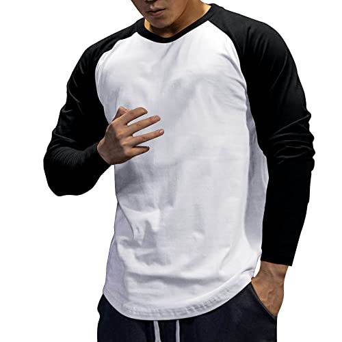 WKAYsIV Jungs Mode Freizeit Persönlichkeit einfarbig Rundhals Pullover T-Shirt Unterhemden Tank Top(Weiß L)