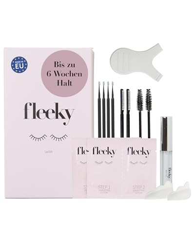 Fleeky Lash Lifting Mini Set - Wimpern Lifting Set - lässt Natürliche Wimpern Länger Wirken - Schonend & Einfach - hält bis zu 6 Wochen - Made in EU