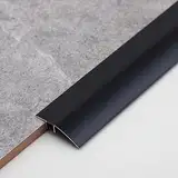 Gaahing Aluminium Boden Übergang Schwelle Streifen, Brücke die Höhe Lücke zwischen 0.5 bis 1.2cm für Tür, Schwelle, Übergang zwischen Fliesen und Laminat Planken (0.9m x 43mm, Mattschwarz)