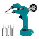 ONEVAN Lötkolben Akku für Makita 18V, 30W Lötkolben Lötpistole mit 5 Stück Spitzen und Lötdraht, Schnurloses Lötkolben Set Soldering Iron für Haushaltsgeräte-Reparatur, Elektro-DIY (Ohne Akku)