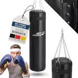 ArtSport Boxsack Set 25 kg gefüllt, Box Set mit 4-Punkt-Stahlkette für Erwachsene, Boxsack hängend 110 cm für Boxen & Kickboxen