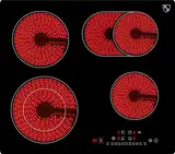 K&H 4 Zonen Glaskeramikkochfeld Elektrokochfeld 59cm Elektro Autark Eingebaut NC-7206
