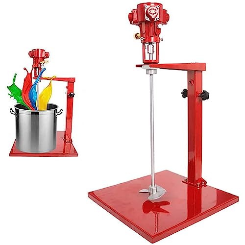 YHUEGH Pneumatischer Mischer, 5 Gal/20L Edelstahl, automatischer Hubmischer, Farbrührmaschine, 100 mm Blattdurchmesser, automatische Rührmaschine zum Rühren von Farbe, Mischfutter, Gips, Mörtel