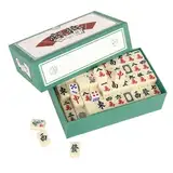 Dhqkqg Majongsteine Spiel, Mini Mahjong Spiel, Mini Traditional Chinese Riichi Mahjong Set with 144 Majong Toys, Chinese Majong Game Set for Leisure Travel Party Family Games (Stil 1)