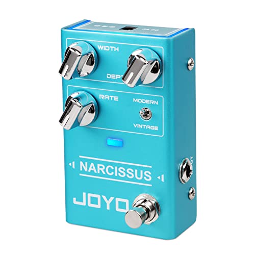 JOYO Chorus-Pedal, mehrere Chorus-Effekte, halbanaloger Schaltkreis von surrealem tiefen Ton bis heftigen und Vintage-Verzerrungen für E-Gitarre (NARCISSUS R-22)