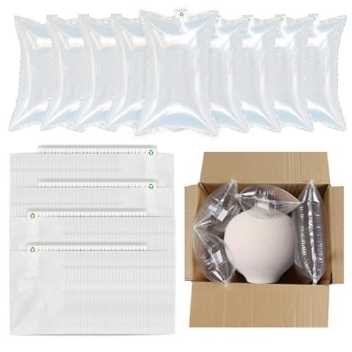 YSOOUA 100 Stück Luftpolsterkissen Luftkissen Füllmaterial Paket 10 x 20cm Lufttaschen Polstermaterial Luftpolster für Transportverpackungen, Stoßfest für Keine Öffnungsfülung