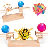 Balloon Bamboo Man Battle, Balloon Wood Man Battle mit 50 Ballnoons, Ballon Bambus Mann Schlacht für 2-Spieler, partyspiele, Tabletop Spiele für Familienspiele (A)