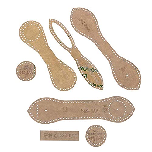 Yushu 4 Formen Handgemachtes Leder Acryl Muster Klar Acryl Schlüsselanhänger Vorlage Schablonen Set DIY Leder Handwerk Schmuck Werkzeuge