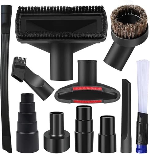 11 Pcs Staubsauger Düsen Set StaubsaugerAufsätze Nass Trocken Kunststoff Adapter 32-35 mm Staubsaugerdüse Flexibler Fugendüse Werkzeug PolsterdüseflexiblenSaug-Röhrchen Universal Vakuum Reinigungs-Set