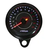 motorrad-drehzahlmesser + Drehzahlmesser, DC 12 V Universal Motorrad Hintergrundbeleuchtung Drehzahlmesser Elektronische Drehzahlmesser Manometer