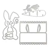 3 Set Ostern Stanzschablonen Prägeschablone Stanzformen Osterhase Ostereier Prägeschablonen Stanze für DIY handgemachte Scrapbooking, Grußkarten, Handwerk und Ostergeschenk Dekorationen