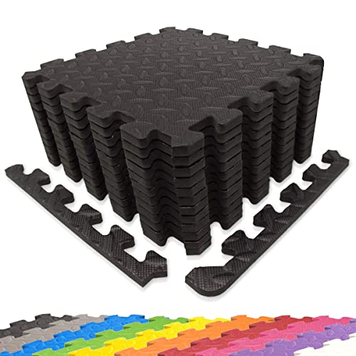 diMio Sport-Schutzmatten - Puzzlematten inkl. Randstücke in verschiedenen Größen und Farben - Schutzmatte/Unterlegmatte/Fitnessmatte/Bodenschutz Matte Anthrazit