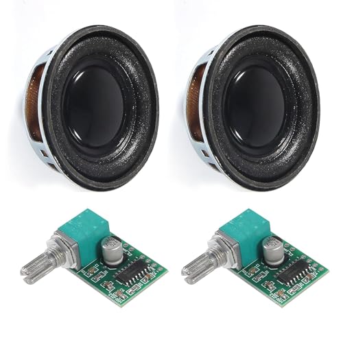 ALAMSCN 2PCS 1.5" 4Ohm 3W Loudspeaker Audio-Lautsprecher Mini Lautsprecher + 2PCS PAM8403 Digital Audio Verstärkerplatine Modul