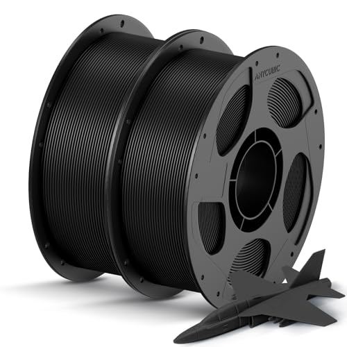 ANYCUBIC Refill High Speed PLA und Spool Kit, Bis zu 600 mm/s Hohe Geschwindigkeit 3D Drucker Filament, Intelligente Identifikation 2KG Schwarz