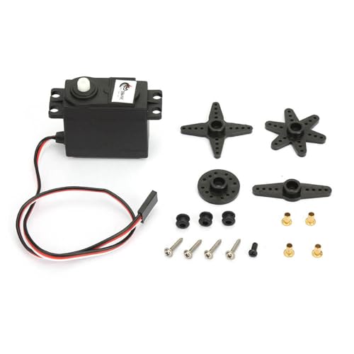 flexman 360° Servomotor mit Kontinuierlicher Drehung, 5,5 Kg/cm Große Drehmomente, Gleichstromgetriebe Lenkservomotor Kit für RC Modellflugzeuge, RC Autos, RC Roboter