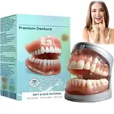 Lenreey Premium Zahnersatz, Bikenda Premium Vollprothesen, Bikenda Zahnprothesen, Zahnersatz Prothese Komplett, Bikenda Silikon Zahnprothesen-Haftmittel, Für Männer Und Frauen (1PCS)