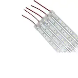 Lskjzzn Harte Lichtleiste 4 Stück LED 5730 SMD for Aluminium- und PC-Abdeckung Farbe Grün Rosa Blau Rot (Color : Milky Cover, Size : Red)