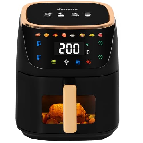 Panana 7L große Kapazität Airfryer, ölfreier gesunder Kochautomat Airfryer Ofen mit 8 Voreinstellungen, 1500W für schnelle Mahlzeiten, Haushaltsgebrauch