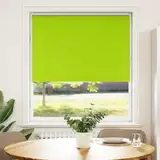 Verdunkelungsrollo Grün 95x150 cm - 100% Polyester Fensterfolie für perfekte Verdunkelung - Ideal für Schlafzimmer und Wohnräume