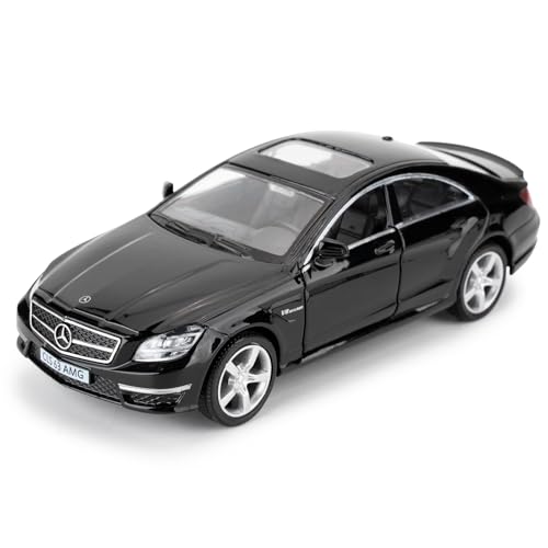 imtfzct 1/36 Mercedes-Benz CLS 63 Modellauto, bringt die Zugfunktion des Spielzeugautos aus Aluminium zurück, Autogeschenke für Jungen und Mädchen (schwarz)