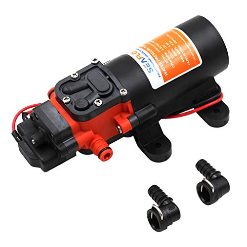 12V Marine Wasserpumpe 35PSI Membran selbstansaugende Pumpe Bootszubehör Duschen Toiletten Wassertransfermotor für Wohnmobil Wohnwagen