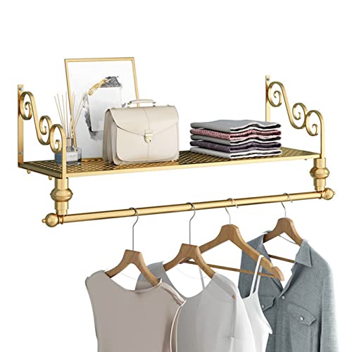 JZFOACHR Hochleistungsmodell montiertes Kleidungsstück für moderne Männer- und Frauenbekleidungsgeschäft mit hängenden Handtuchregal 150 cm faltbare Kleidung Schiene