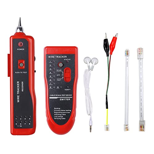 Netzwerkkabeltester, LAN Telefonkabel Tracker Diagnose Ton Tracer für STP UTP Cat5 Cat6 RJ45 RJ11, Detektorleitungsfinder