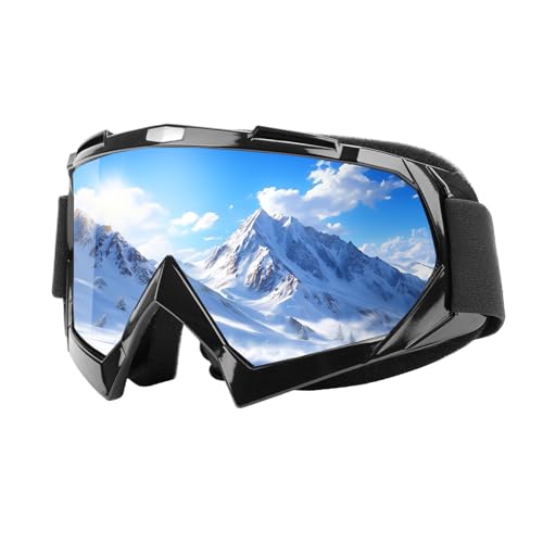 VSIFEHSO Skibrillen Herren Damen 100% UV-Schutz Snowboardbrille für Brillenträger OTG-Design Anti-Beschlag Skibrille Erwachsene für Skifahren Snowboarden Radfahren Wandern