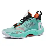 AND1 Scope Basketballschuhe für Damen und Herren, mittelhoch, für drinnen oder draußen, Basketball-Sneaker, Größe 39 bis 54 Damen und 37 bis 44 Herren, Rosa, Rot oder Weiß, Teal / Schwarz, 7 Women/5.5