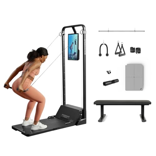 Speediance All-in-One Smart Home Gym Fitnessstudio, Intelligent Fitnesstrainer & Krafttrainingsgerät, Multifunctional Smith Machine, Ganzkörper Widerstandstrainingsgerät, Training zu Hause (Works)