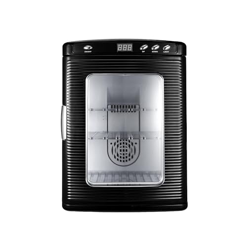 otmechl Brutapparat 25L Reptilien-Ei-Inkubator 5-60℃ Brutmaschine LED-Display Inkubatoren Brutautomat Labor Kühlung Heizung 220V für Bruteier Schwarz Brutschrank Zwei Jahre Garantie