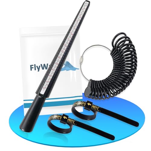 FlyWave Ringgrößenmessset, Ringmessbänder, Ringmesswerkzeuge, Ringgrößenmesswerkzeuge, Ring Sizer für UK, USA