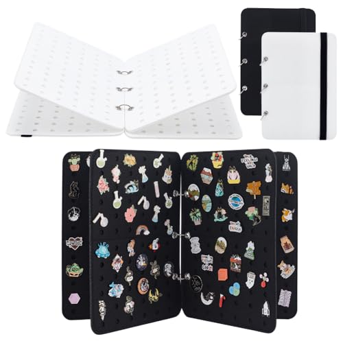 PH PandaHall 2pcs 288 Löcher Croc Charms Halter Schuh Charme Sammlung Booklet mit 4 Seiten Schuhe Dekorationen Display Croc Charms Halter Tragbare Dekoration Display Buch