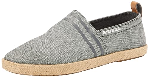 Tommy Hilfiger Herren Espadrilles Stoffschuhe, Schwarz (Black), 42