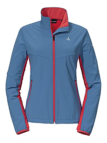 Schöffel Damen Softshell Jacket Rinnen L, wind- und wasserabweisende Winter Wanderjacke mit Body Mapping Technologie, atmungsaktive Outdoorjacke für Wintersport, daisy blue, 34