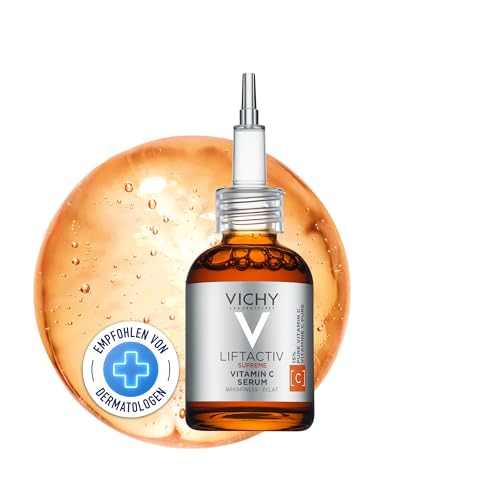 VICHY Antioxidatives Anti-Aging Serum für normale bis empfindliche Haut, Schützt vor oxidativem Stress, Mit purem Vitamin C, Vitamin E und Hyaluron, Ohne Duftstoffe, Liftactiv Vitamin C Serum, 15 ml